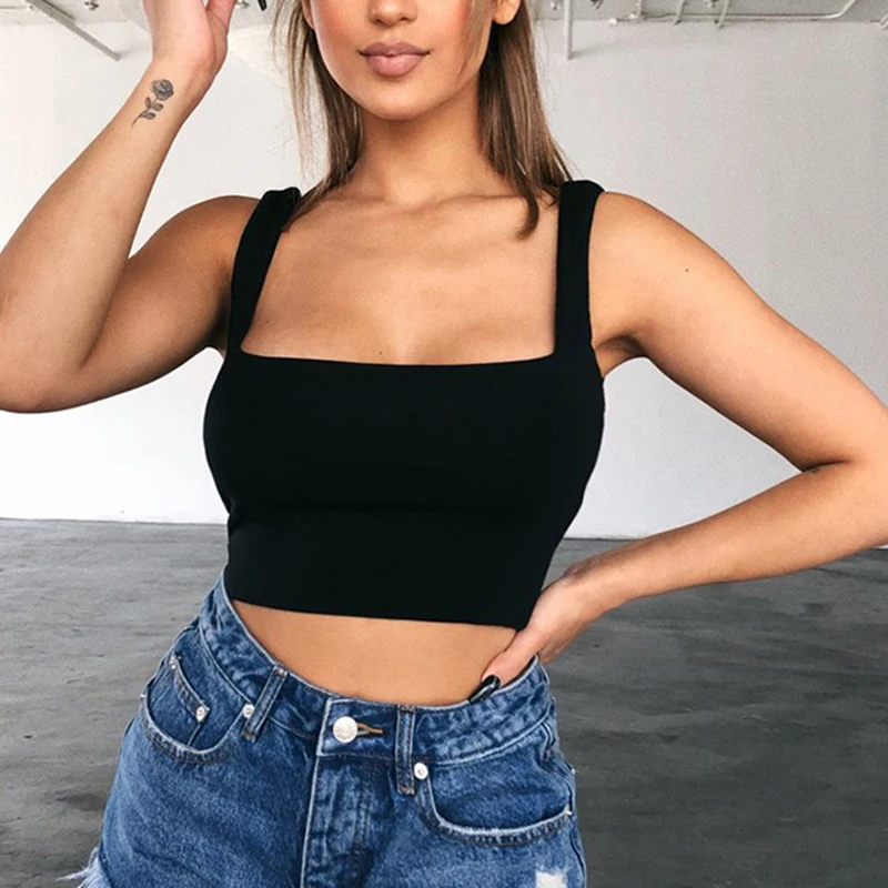 2019 New Fashion Women Tops Sexy Summer Sleeveless Backless Strap Vest Tube Skinny |