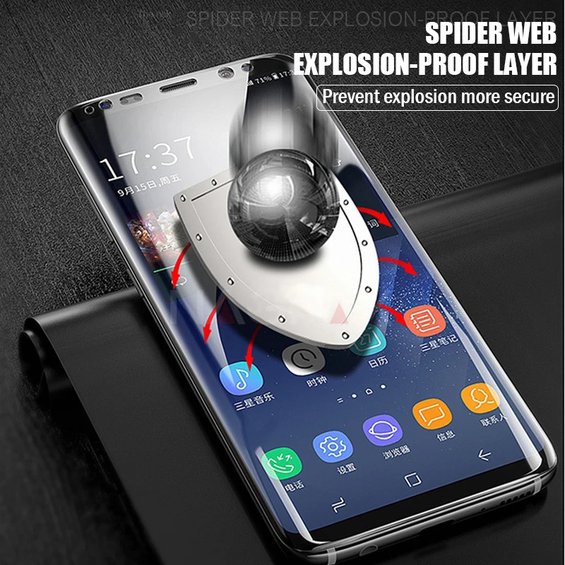 3D изогнутая Защитная пленка для Samsung Galaxy S9 S9Plus S8 S8Plus Note 8 S6 S7 Edge Plus мягкая защитная