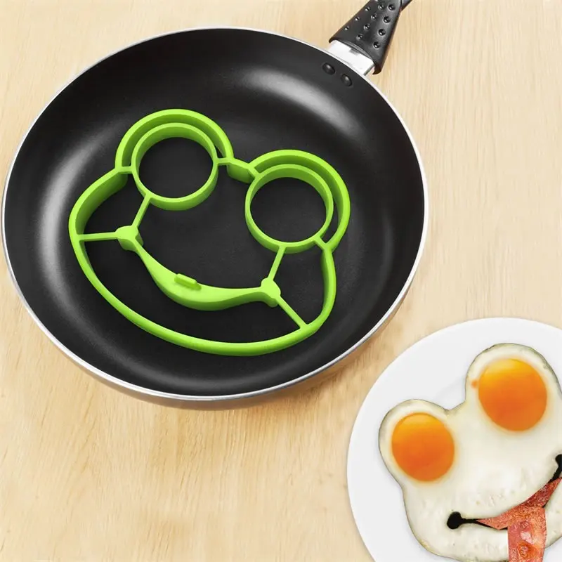 OBRKING лягушка Форма силиконовые Fried Egg Плесень яйцо омлет плесень антипригарным