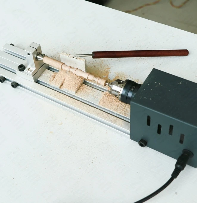 Мини токарный станок с бусинами деревообрабатывающий DIY набор DC 24V адаптером