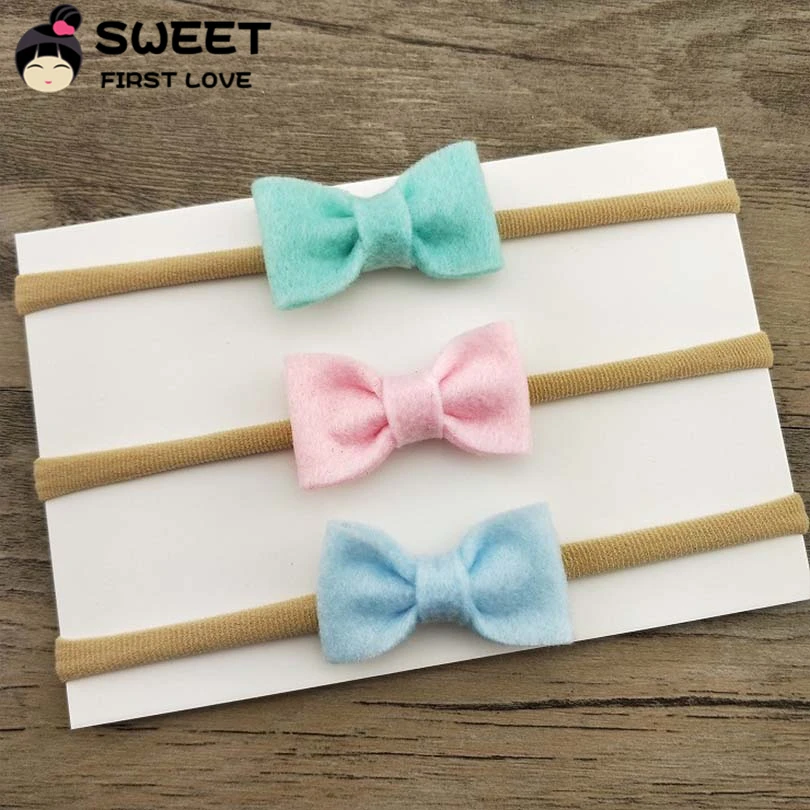 Fashion Kids Girls Hariband Non-Woven Bow Headbands Solid Hair Band Accessories Headwear Soft Elastic Nylon | Детская одежда и