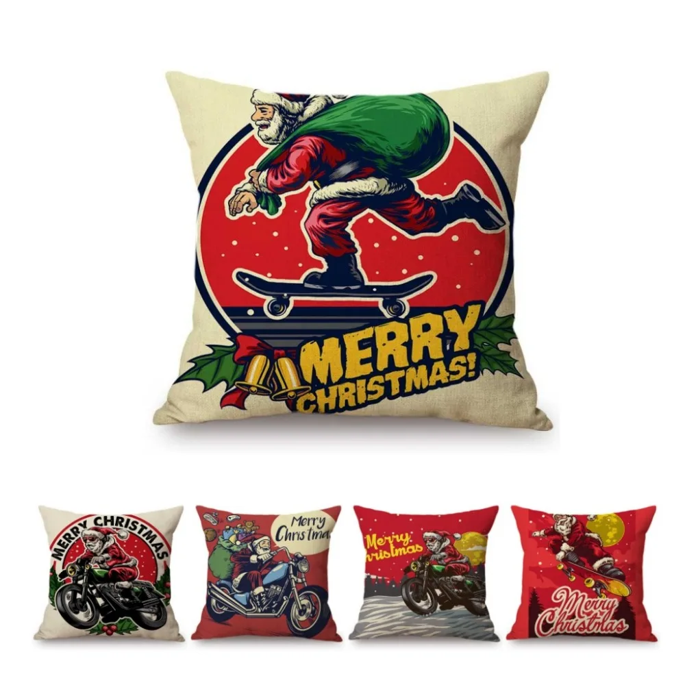 Винтажное катание Санта Клаус мотоцикл Рождество Отец Рождественское украшение