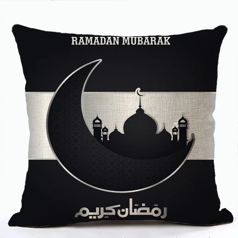 Рамадан Kareem Kissenbezug 45*45 см EID MUBARAK laternbaumwolle французские края Geschenk домашний декор Eid