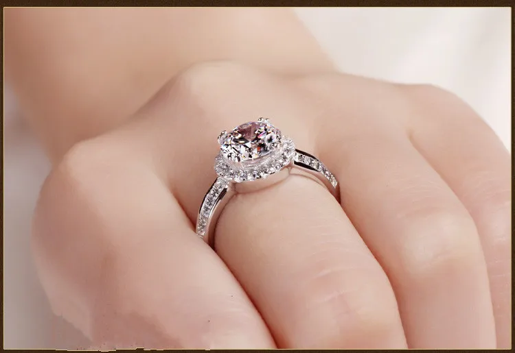 Женское кольцо из серебра пробы с искусственным бриллиантом|diamond drill bit jewelry|diamond