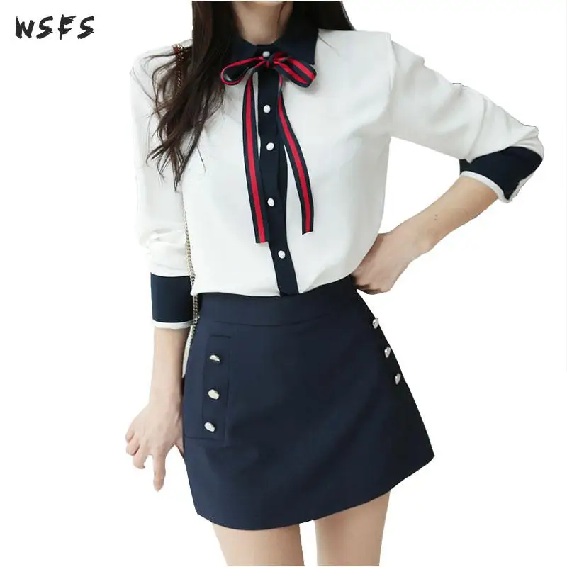 Летний комплект из 2 предметов белая шифоновая рубашка с рукавом халфл топы