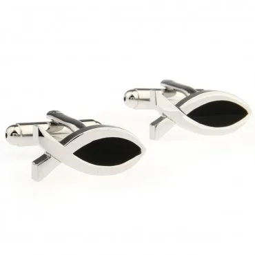 Черная рыба Запонки запонки 1 пара Розничная продажа Бесплатная доставка Акция |