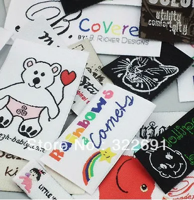 Дешевые тканые этикетки для одежды на заказ/вырезанные бесплатная доставка | Дом