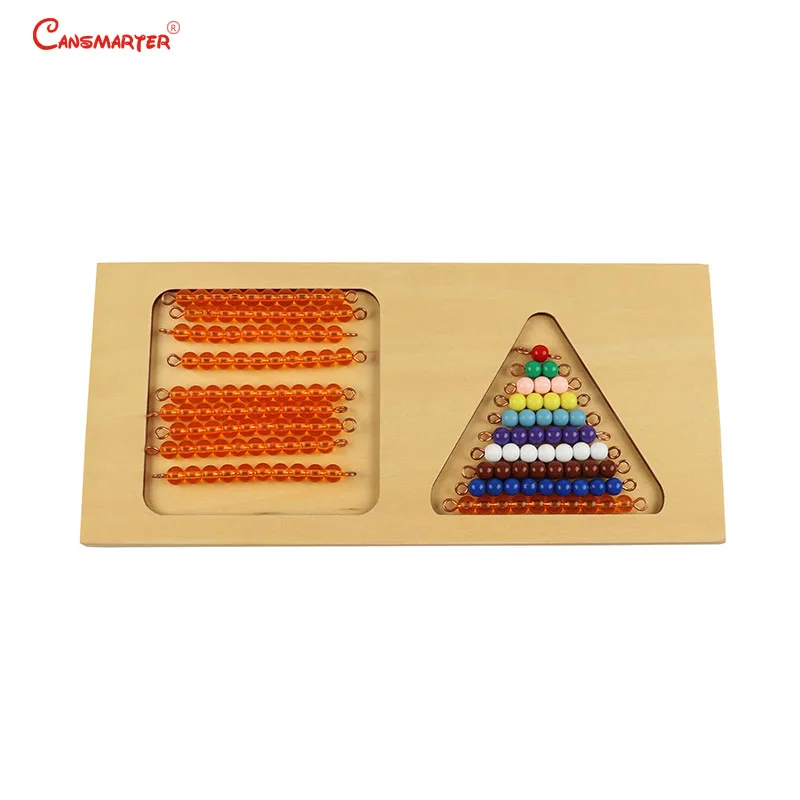 От 3 до 6 лет Монтессори Math Toys деревянные шарики настольные цифры обучающая