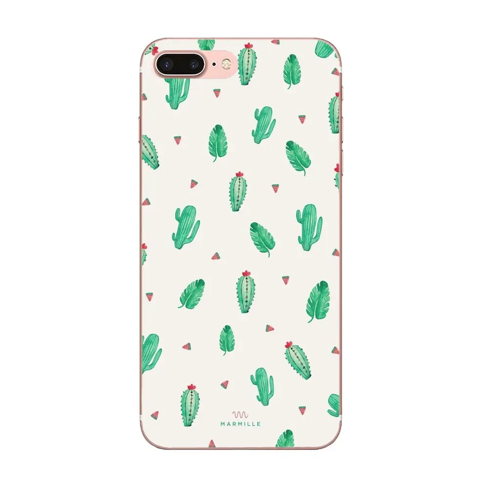 Для Apple iPhone 4 4S 5 5C 5S SE 6 6S 7 8 Plus X XS Max XR Мягкий ТПУ розничная продажа Новая мода кактус