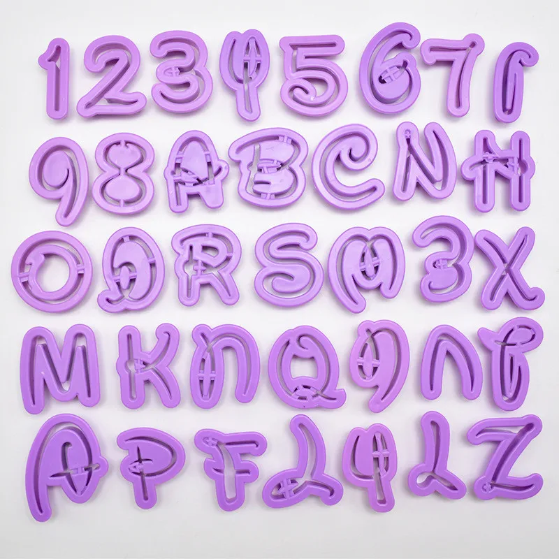 36 шт. пластиковые формы для печенья с цифровыми буквами форма новый набор