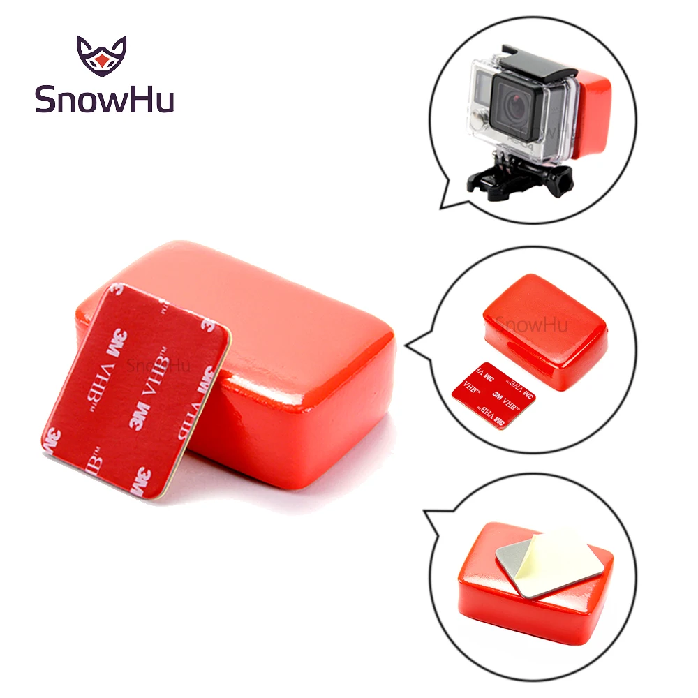SnowHu, аксессуары для GoPro, плавающий блок, губка с наклейкой, клей для GoPro Hero 8 7 6 5 4 3+ для Xiaomi yi SJCAMGP46
