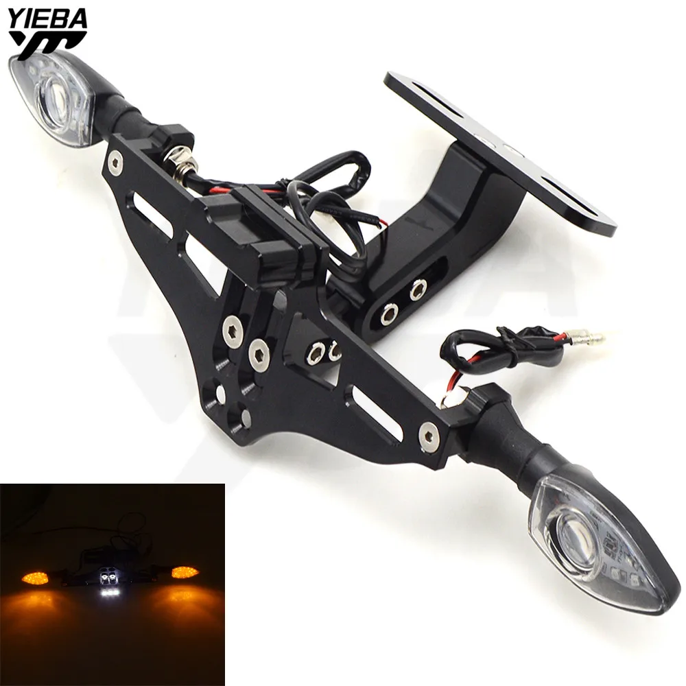 

Umiversal Motorcycle Bracket Licence Plate Holder Turn Light FOR MOTO GUZZI BREVA 1100 750 NORGE 1200/GT8V STELVIO V7 Classic