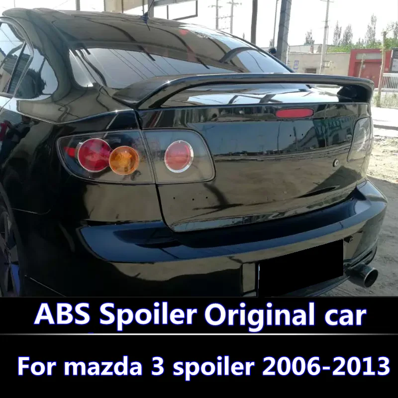Для Mazda 3 2006-2013 Спойлер ABS Материал заднее крыло автомобиля праймер цвет задний