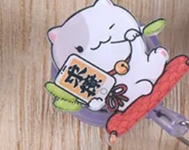 С изображением из мультфильма Lucky Cat раскладной держатель для бейджа ремешки кличка визитница держатель медсестры студент сотрудник карты клип офис - Цвет: See picture