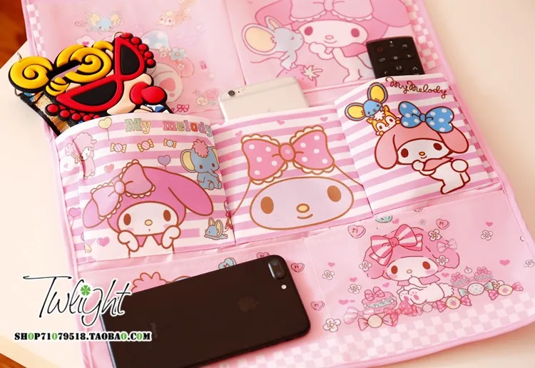 Милый hello kitty My Melody Cinnamoroll Pudding Dog сумка для хранения косметики косметичка Нетканая ткань настенный подвесной мешок Органайзер