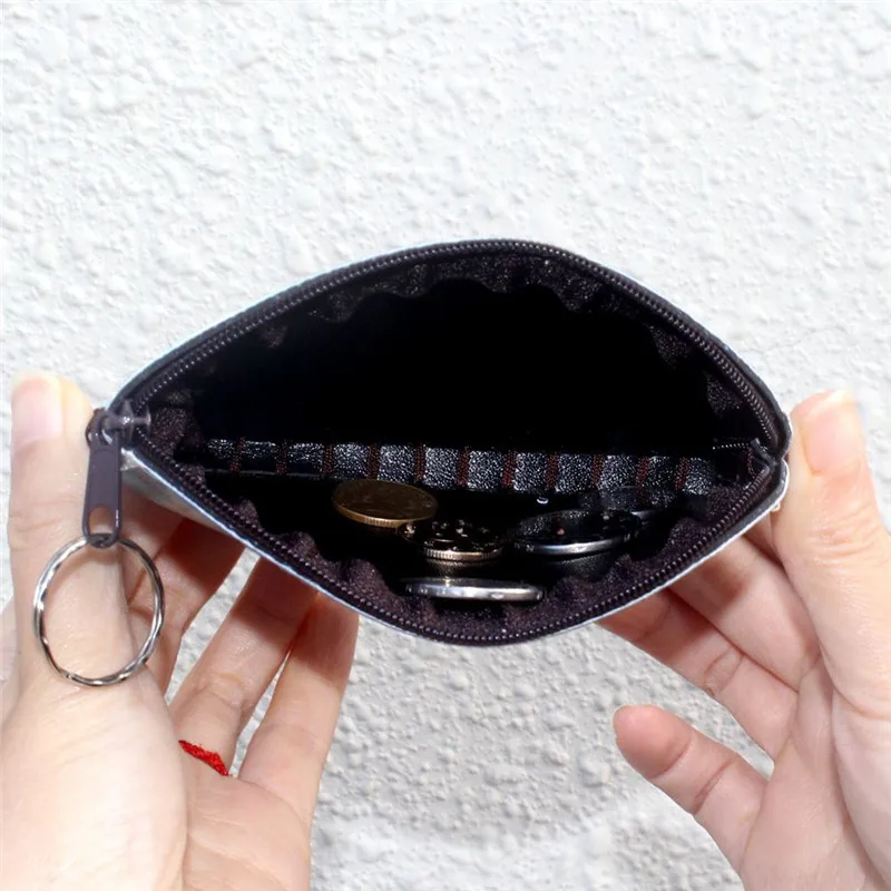 Модный кошелек с принтом животных на молнии плюшевый брелок для ключей сумка