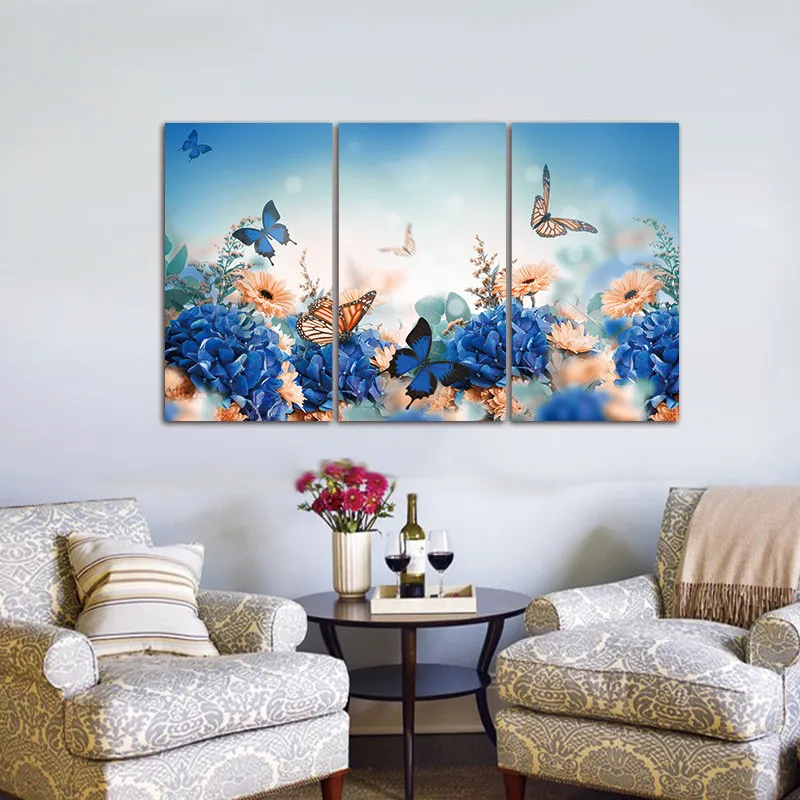 3 шт./компл. 5D алмазная вышивка бабочка цветок квадратная Алмазная мозаика