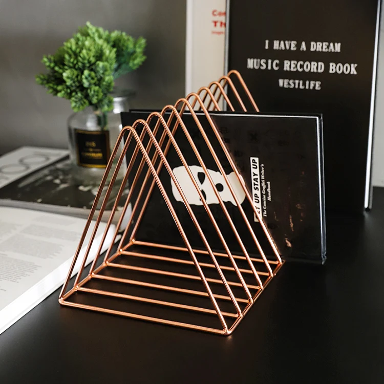Скандинавская Роскошная книжная полка металлический держатель для журналов стойка для хранения газет Домашний Органайзер инструменты орнамент украшение дома аксессуары
