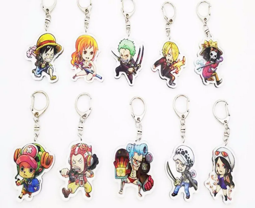 Цельный брелок Luffy Ace Nami Sabo Boa Hancock Zoro Chopper Trafalgar Law аниме акриловый