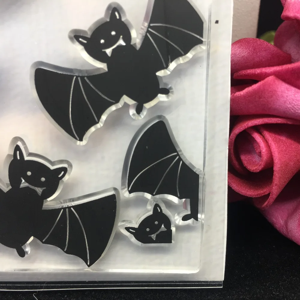 Летучая мышь/животного прозрачный чистый силикон штамп/печати для