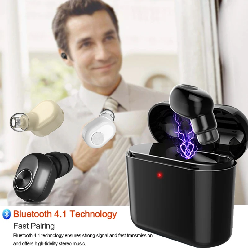 Bluetooth V4.2 Беспроводная гарнитура Стереонаушники Невидимые наушники Переделка