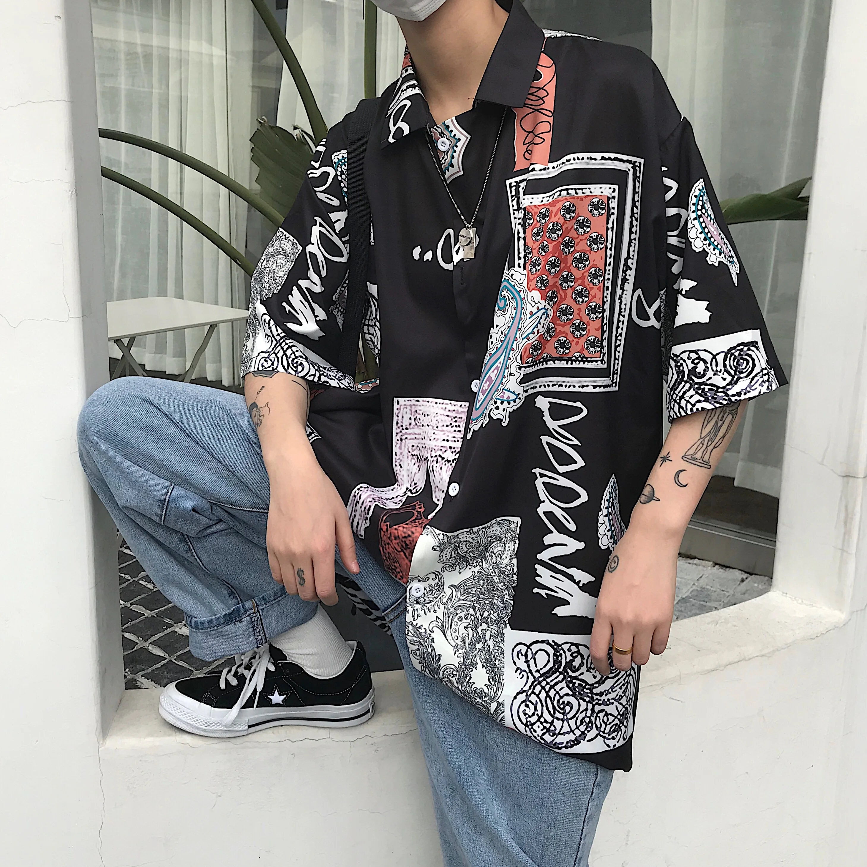 Негабаритный летний корейский harajuku женская одежда уличная свободная винтажная