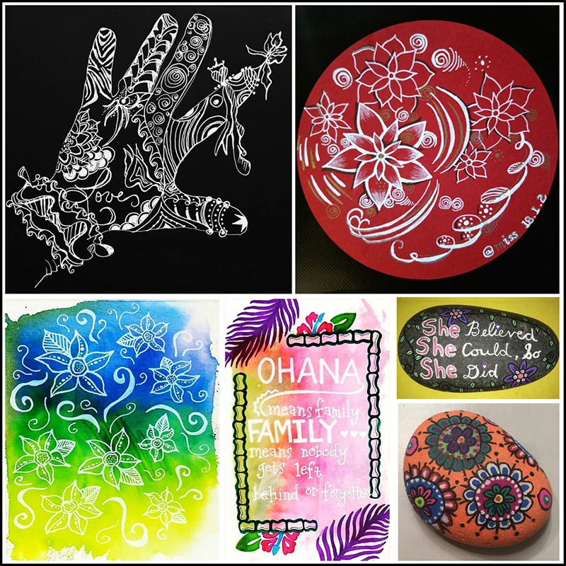 

12 pcs 0.8mm Highlight Liner Sketch Markers White Paint Marker Pen White Gel Pen for Art Marker Comic/Manga Painting Supplies