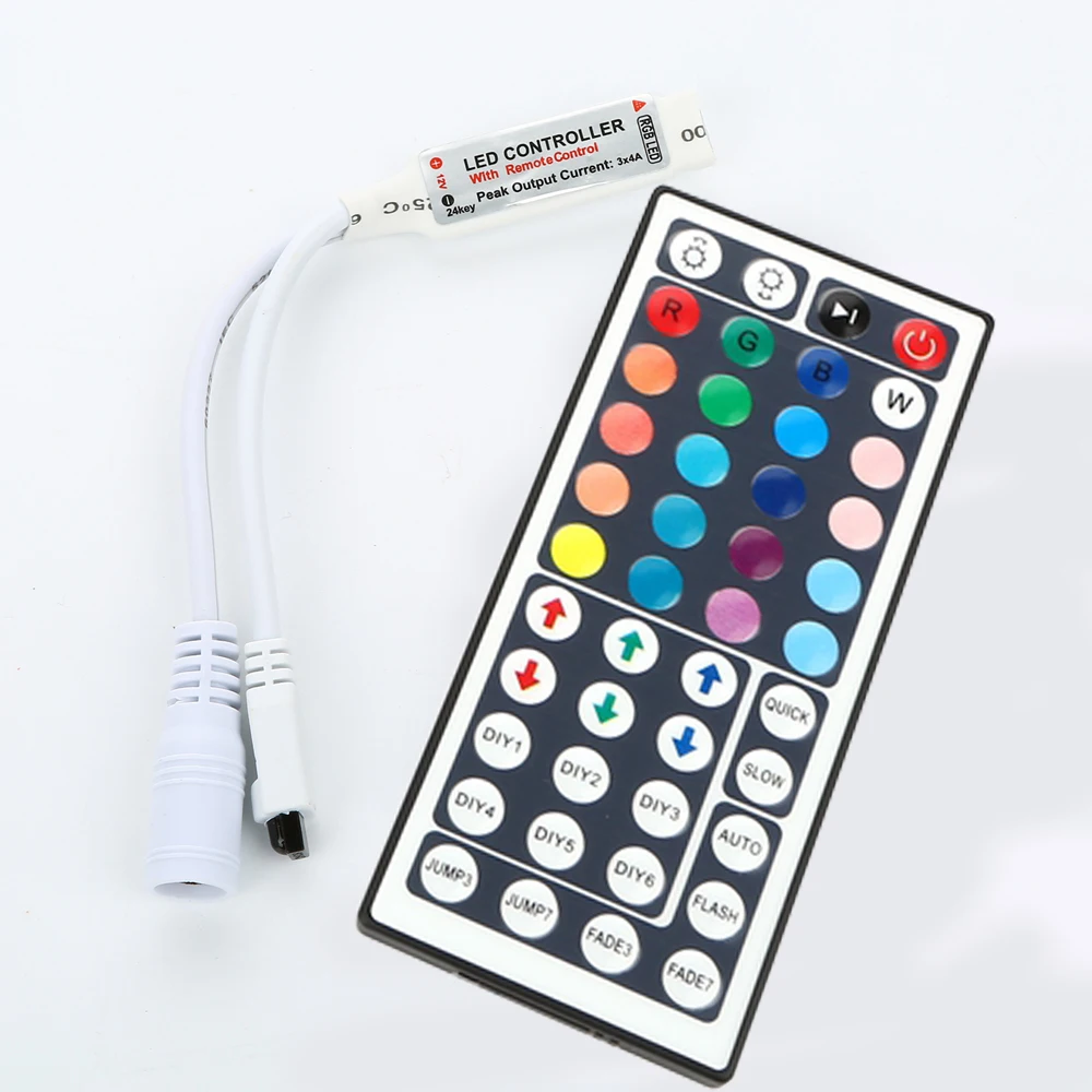 Пульт дистанционного управления DC 12 В ИК 24Key 44Key 40key для SMD 5050 3528 RGB RGBW Светодиодная