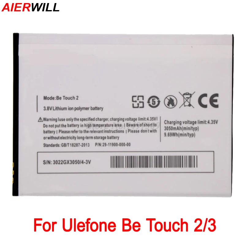 Аккумулятор для Ulefone Be Touch 2/3 аккумулятор AKKU 3050 мАч|be touch 2 battery|5 batteryulefone battery |