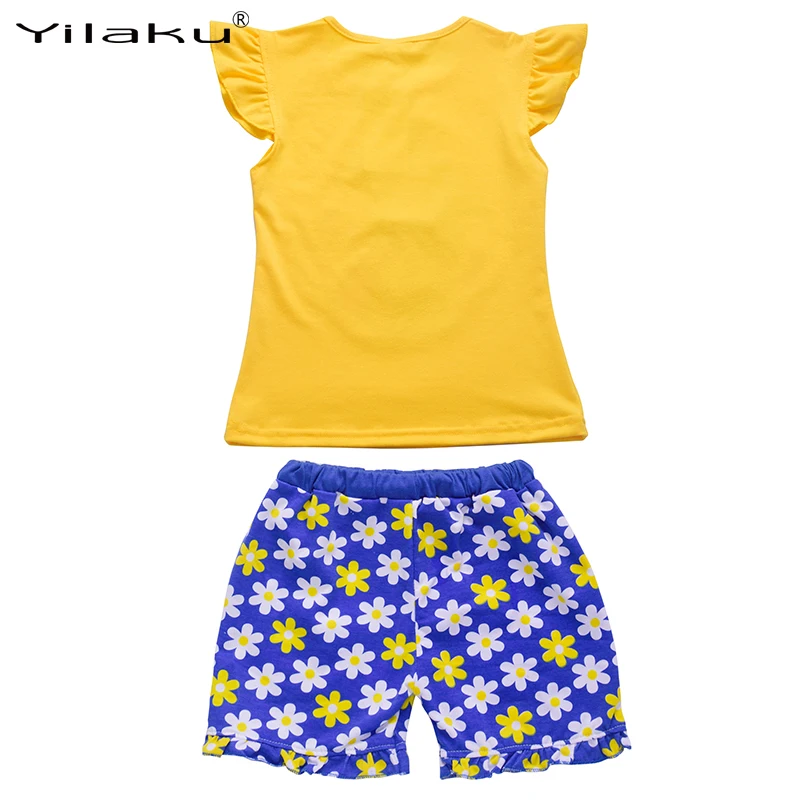 одежда для девочек спортивный костюм девочки Топ + шорты детские спортивные