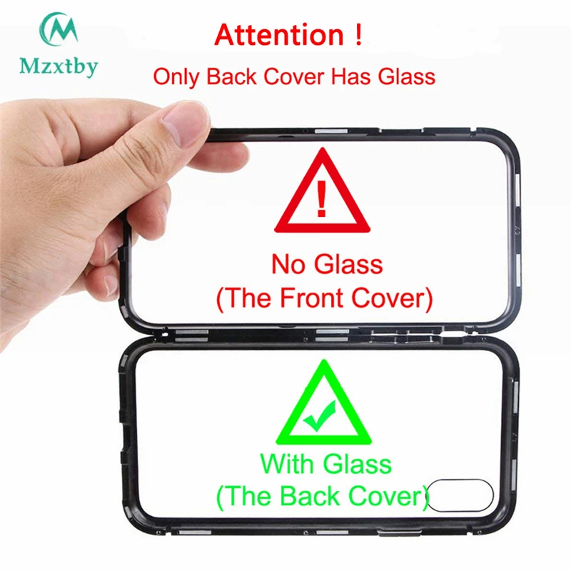 Magnetic Metal Bumper Cover Case Tempered Glass case for iPhone XR XS MAX X 8 7 6 Plus Iwatch 38 40 42 44 Magnet | Мобильные
