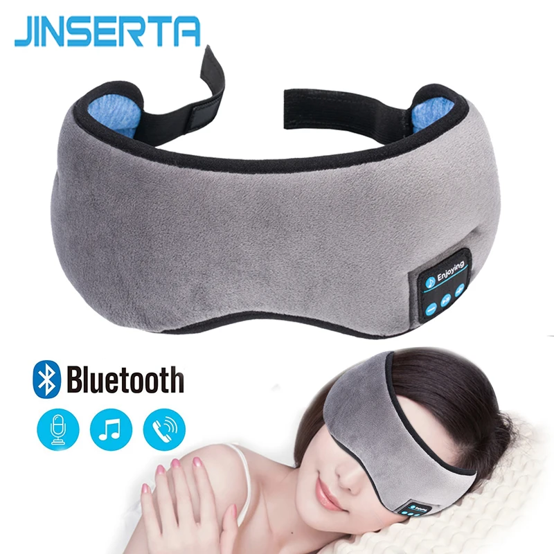 JINSERTA 2021 Беспроводной стерео Bluetooth наушники ночная маска для лица на основе