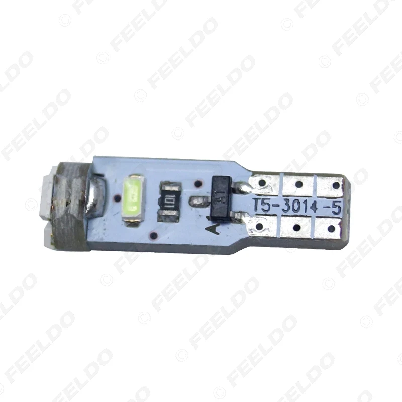 5 шт. автомобильный T5 5led 3014 5SMD Авто клиновидная Лампа Предупреждение Canbus без