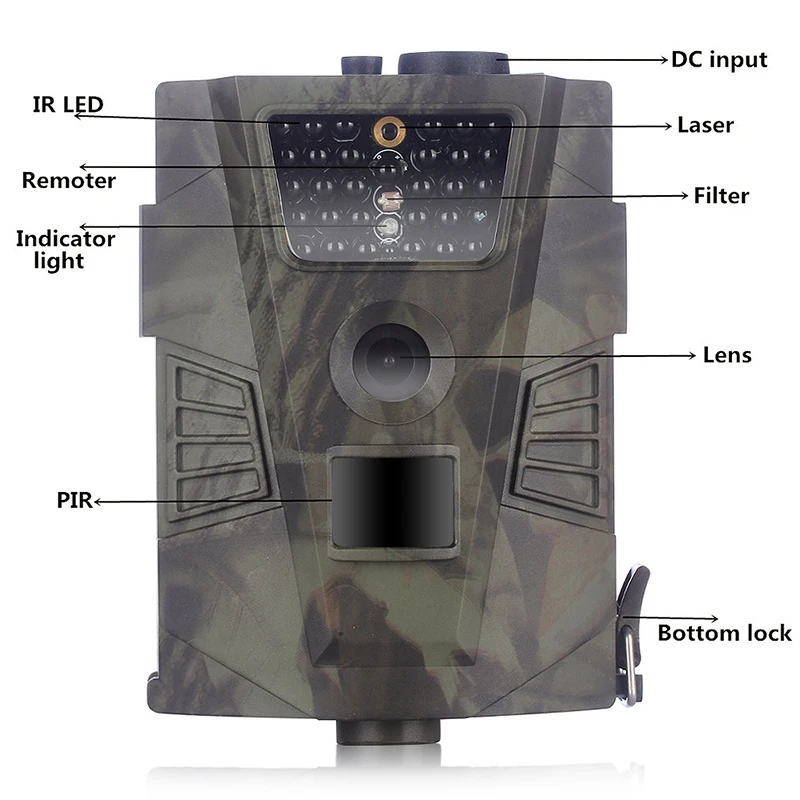 HT-001 охотничья камера 12MP фотовспышка инфракрасная ночного видения ловушка