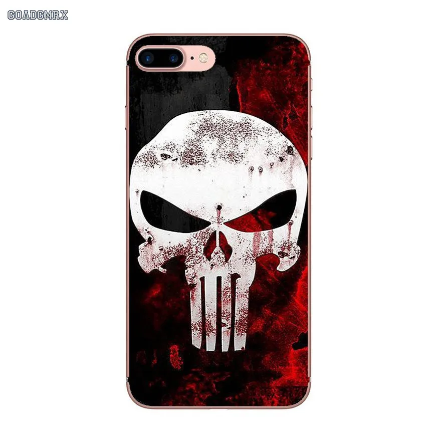 Прозрачные мягкие чехлы для Huawei P Smart P8 P9 P10 Lite Y6 Y7 Y9 Prime Pro 2017 2018 2019 Movie The Punisher Logo |