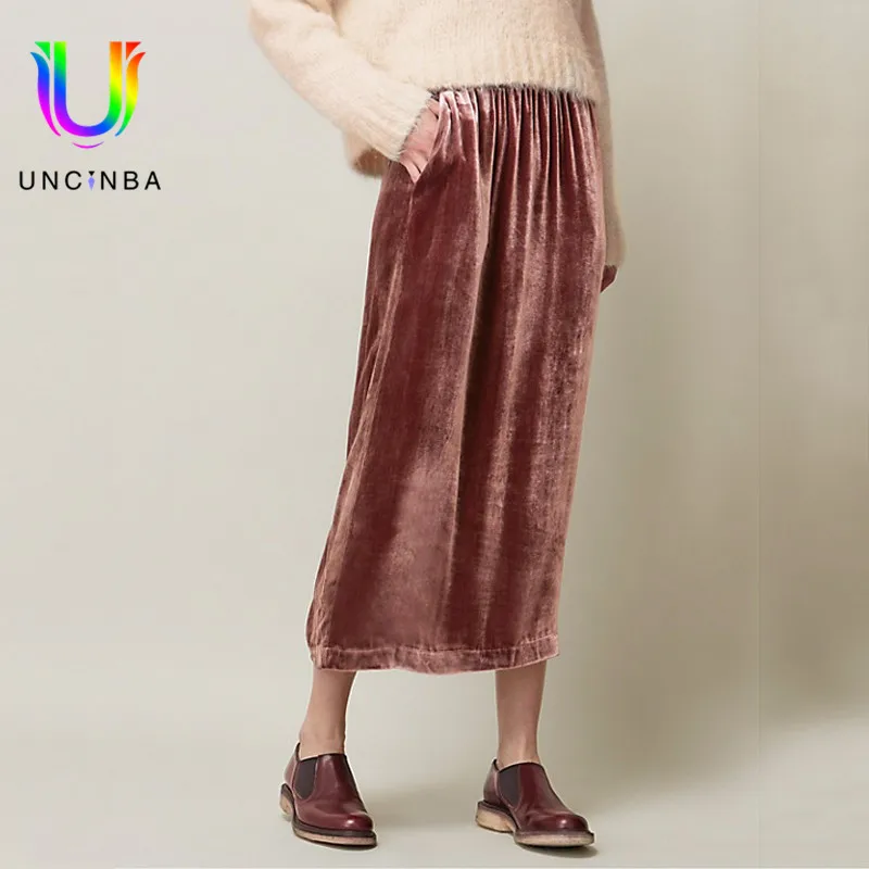 Женщины Юбки 2016 Горячая Продажа Моды Старинные Юбка Твердые Повседневная Прямо