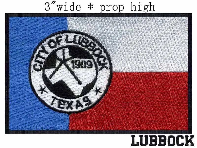 Lubbock Техасский Флаг США 3 дюйма широкая доставка/экономичный центр/городская