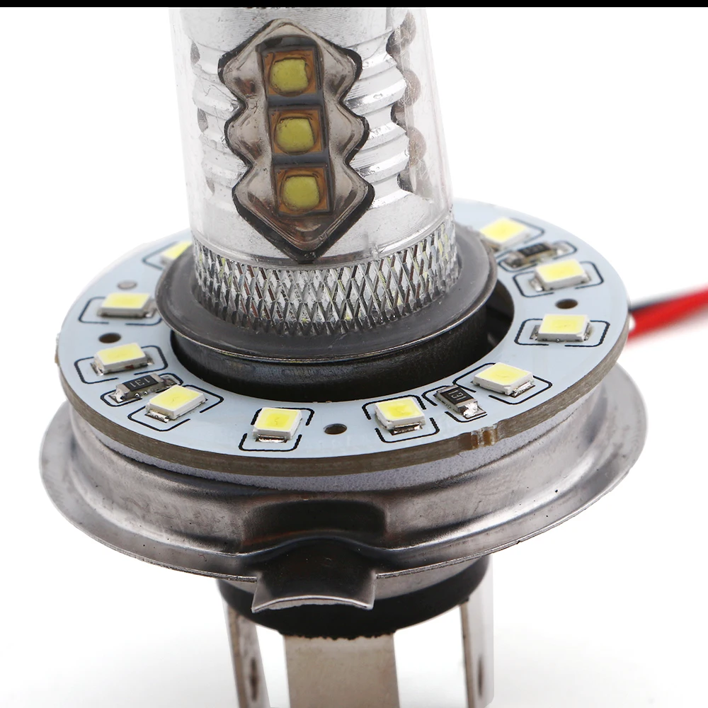 2 шт. DC12V 80 Вт Led H4 лампы 3535 16 SMD с 40 мм Ангел глаз 3528 12 светодиодов авто светильник