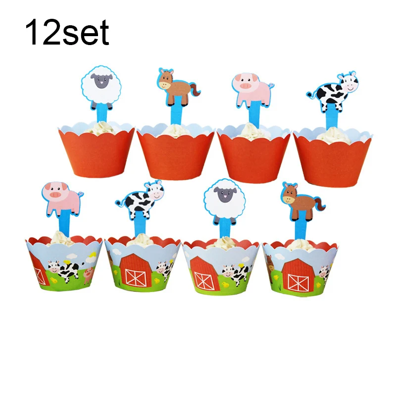 cupcake3 X 12set 5 шт. Альпака кактус торт Топпер лама вечерние украшения мультфильм милый Альпака День Рождения украшения принадлежности кекс Топпер - Цвет: cupcake3 X 12set