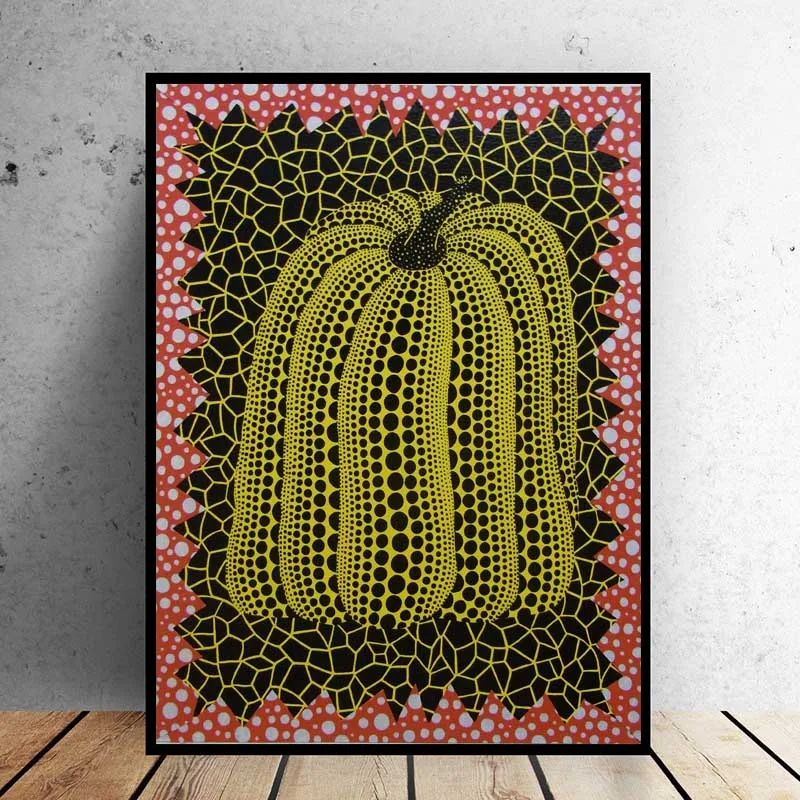 Зеленый Самоотверженное искусство Yayoi Kusama живопись одежды, обувь картина домашняя декоративная Авторский принт на холсте Печать настенная живопись - Цвет: Зеленый