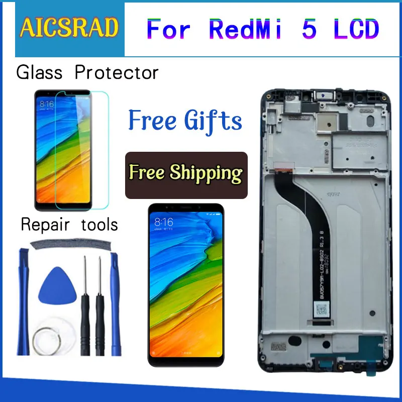 AICSRAD для Xiaomi Redmi 5 ЖК-дисплей + сенсорный экран 5,7 дюйма тест хорошо новый дигитайзер сборка замена экрана для redmi5 AICSRAD для Xiaomi Redmi 5 ЖК-дисплей + сенсорный экран 5,7 дюйма тест хорошо новый дигитайзер сборка замена экрана для redmi5