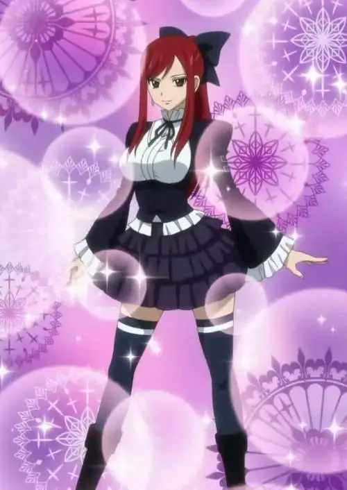 Косплей Костюм героини сказочного хвоста эрзы аниме черный костюм горничной на