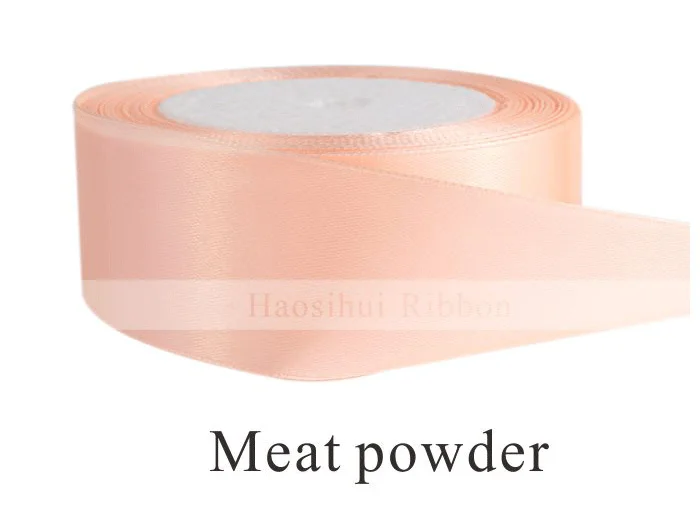 meat powder 5/"(15 мм) 25 ярдов/LotWedding атласные шелковые ленты односторонние ленты подарочная упаковка кружева DIY Аксессуары 32 Цвета - Цвет: meat powder