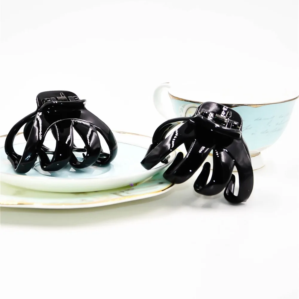 1 шт Высокое качество пластик черный цвет 3 дюйма заколка для волос женщин|hair claw