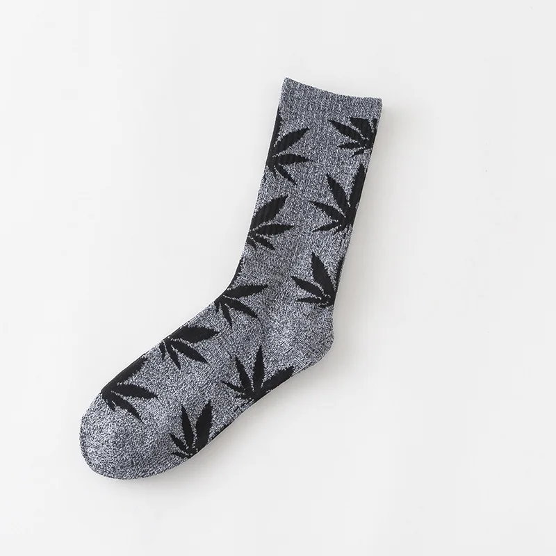 huihei 1 pair Men's Fashion Business Weed Hemp Cotton Socks Street Fashion Skateboard Couple Girls Harajuku Trend Socks Give Men a Gift - Цвет: huihei