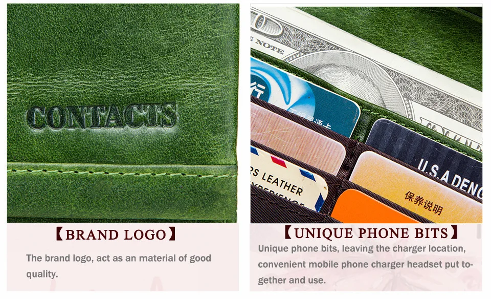High Quality Wallet Men Casual Male Cuzdan Coin Purse Genuine Leather Vintage Walet Long Clutch Wrist Bag PORTFOLIO Handy