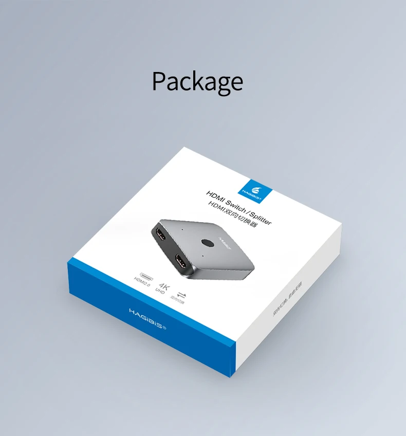 Hagибис HDMI переключатель Bi-Direction 2,0 HDMI 4 k@ 60Hz коммутатор 1x2/2x1 адаптер 2 в 1 out конвертер для PS4/3 tv Box HDMI разветвитель