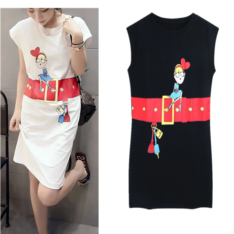 Женское платье с короткими рукавами повседневное прямое принтом и оборками