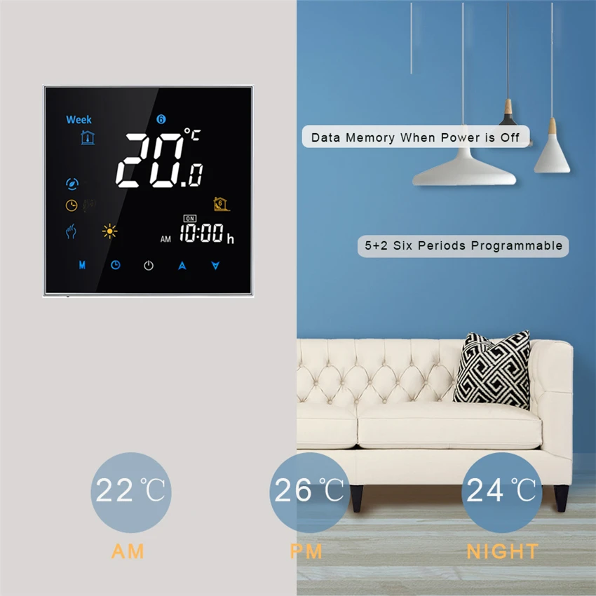 Термостат для газового котла/воды/электрического теплого пола|Умная система