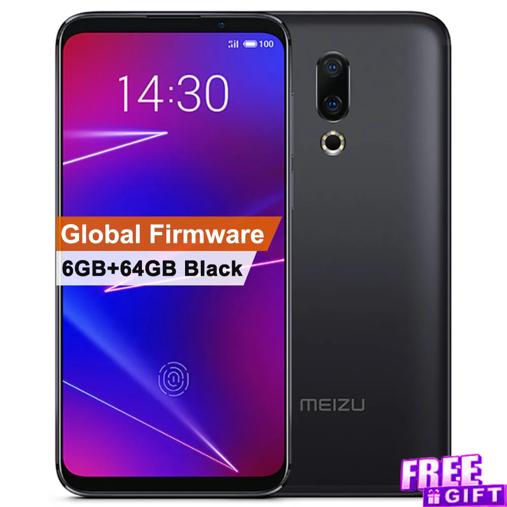 6GB 64GB Black Мобильный телефон Meizu 16 16x с глобальной прошивкой, 6,0 дюймов, 6 ГБ, 64 ГБ, Восьмиядерный процессор Snapdragon 710, тыловая камера 12 Мп+ 20 МП, телефон с отпечатком пальца 20 МП - Цвет: 6GB 64GB Black
